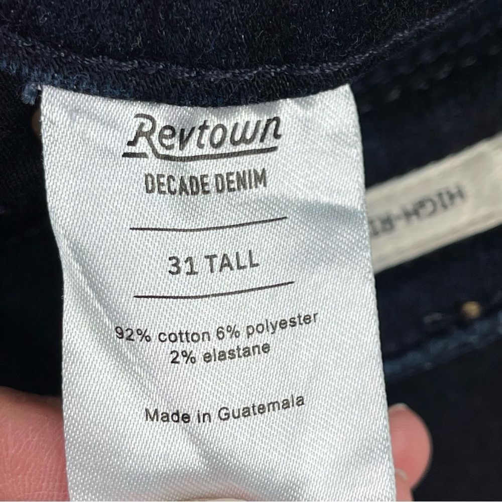 Revtown Jeans Women's 31X31.5 Blue Skinny High Rise Dark Denim Stretch - Picture 7 of 13